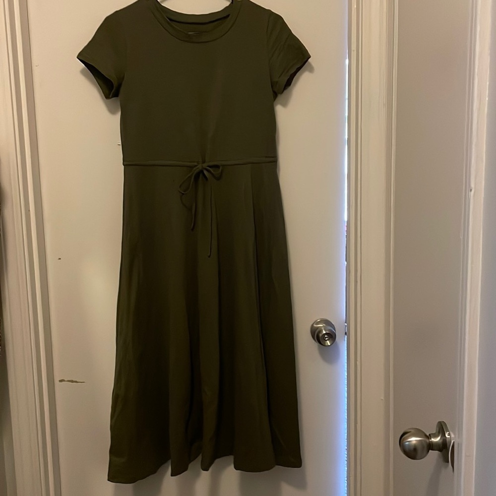MIDI green tshirt dress